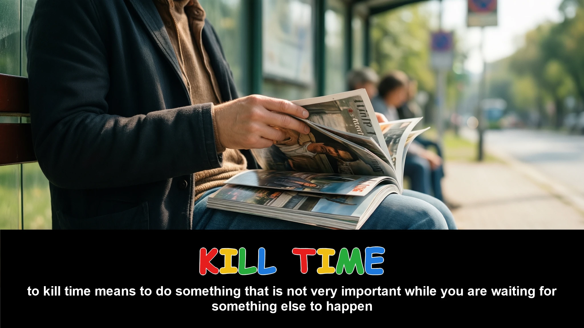 English Illustration for kill time